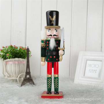 Wholesale top quality children wooden christmas nutcrackers for sale with 32CM
